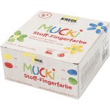Muck Fingerfarbe, Blau, Grün, Rot, Gelb, 4x150 ml/ 1 Pck