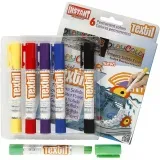 Playcolor Stoffmalstifte, L 14 cm, Sortierte Farben, 5 g, 6 Stk/ 1 Pck