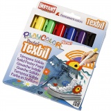 Playcolor Stoffmalstifte, L 14 cm, Sortierte Farben, 5 g, 6 Stk/ 1 Pck