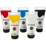 Acrylfarben, Farbenschule, Mattglänzend, Sortierte Farben, 5x75 ml/ 1 Pck