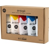 Acrylfarbe, Farbenschule, Mattglänzend, Sortierte Farben, 5x75 ml/ 1 Pck