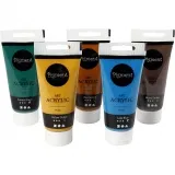 Acrylfarben, Naturfarben, Mattglänzend, Sortierte Farben, 5x75 ml/ 1 Pck