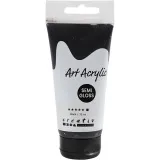 Acrylfarben, Mattglänzend, Deckend, Schwarz, 75 ml/ 1 Fl.