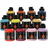 Acrylfarbe, Mattglänzend, Zusätzliche Farben, 12x500 ml/ 1 Pck