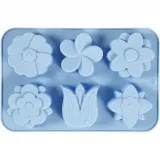 Silikonform, Blumen, H 2,6 cm, L 6 cm, B 7,5 cm, 75 ml, 1 Stk