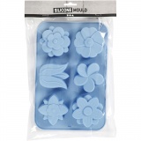 Silikonform, Blumen, H 2,6 cm, L 6 cm, B 7,5 cm, 75 ml, 1 Stk