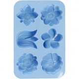 Silikonform, Blumen, H 2,6 cm, L 6 cm, B 7,5 cm, 75 ml, 1 Stk