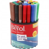 Berol Colourfine, D 10 mm, Strichstärke 0,3-0,7 mm, Sortierte Farben, 42 Stk/ 1 Dose
