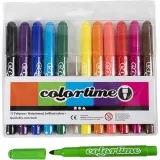 Colortime Marker, Strichstärke 5 mm, Standard-Farben, 12 Stk/ 1 Pck
