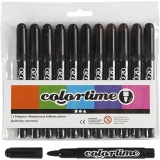 Colortime Marker, Strichstärke 5 mm, Schwarz, 12 Stk/ 1 Pck