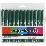 Colortime Marker, Strichstärke 5 mm, Dunkelgrün, 12 Stk/ 1 Pck