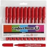 Colortime Marker, Strichstärke 5 mm, Rot, 12 Stk/ 1 Pck