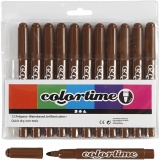 Colortime Marker, Strichstärke 5 mm, Braun, 12 Stk/ 1 Pck