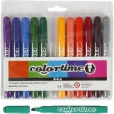 Colortime Marker, Strichstärke 5 mm, Zusätzliche Farben, 12 Stk/ 1 Pck