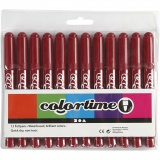 Colortime Marker, Strichstärke 5 mm, Weinrot, 12 Stk/ 1 Pck