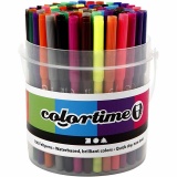 Colortime Marker, Strichstärke 2 mm, Sortierte Farben, 100 Stk/ 1 Eimer