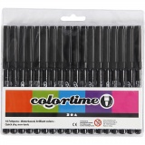 Colortime Marker, Strichstärke 2 mm, Schwarz, 18 Stk/ 1 Pck