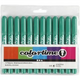 Colortime Marker, Strichstärke 5 mm, Grün transparent, 12 Stk/ 1 Pck