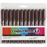 Colortime Marker, Strichstärke 5 mm, Dunkelbraun, 12 Stk/ 1 Pck