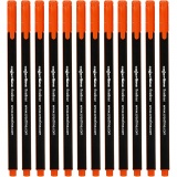 Colortime Fineliner Marker, Strichstärke 0,6-0,7 mm, Orange, 12 Stk/ 1 Pck