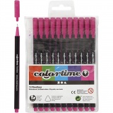 Colortime Fineliner Marker, Strichstärke 0,6-0,7 mm, Zyklam, 12 Stk/ 1 Pck