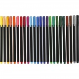 Colortime Fineliner Marker, Strichstärke 0,6-0,7 mm, Sortierte Farben, 24 Stk/ 1 Pck
