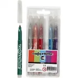 Colortime Glitter Marker, Strichstärke 2 mm, Sortierte Farben, 6 Stk/ 1 Pck