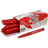 BIC Visa Color Filzstifte, Strichstärke 3 mm, Rot, 12 Stk/ 1 Pck
