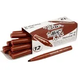 BIC Visa Color Filzstifte, Strichstärke 3 mm, Mittelbraun, 12 Stk/ 1 Pck