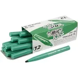 BIC Visa Color Filzstifte, Strichstärke 3 mm, Mittelgrün, 12 Stk/ 1 Pck