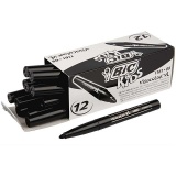 BIC Visa Color Filzstifte, Strichstärke 3 mm, Schwarz, 12 Stk/ 1 Pck