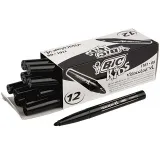 BIC Visa Color Filzstifte, Strichstärke 3 mm, Schwarz, 12 Stk/ 1 Pck