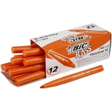 BIC Visa Color Filzstifte, Strichstärke 3 mm, Mittelorange, 12 Stk/ 1 Pck
