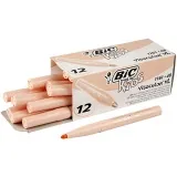 BIC Visa Color Filzstifte, Strichstärke 3 mm, Hellbeige, 12 Stk/ 1 Pck