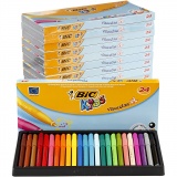 BIC Visa Color Filzstifte - Sortiment, Strichstärke 3 mm, Sortierte Farben, 12x24 Stk/ 1 Pck