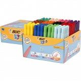 BIC Visa Color Filzstifte - Sortiment, Strichstärke 3 mm, Sortierte Farben, 12x12 Stk/ 1 Pck