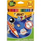 BIC Evolution Buntstifte, sechseckig, L 17,5 cm, Mine 3 mm, Sortierte Farben, 18 Stk/ 1 Pck