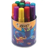 BIC Decoralo Jumbo-Filzstifte, Strichstärke 4 mm, Sortierte Farben, 12 Stk/ 1 Dose