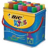 BIC Decoralo Jumbo-Filzstifte, Strichstärke 4 mm, Sortierte Farben, 30 Stk/ 1 Dose