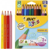 BIC Evolution Buntstifte, L 14 cm, Mine 5 mm, Sortierte Farben, 12 Stk/ 1 Pck