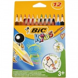 BIC Evolution Buntstifte, L 14 cm, Mine 5 mm, Sortierte Farben, 12 Stk/ 1 Pck