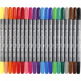 Colortime Dual-Filzstifte, Strichstärke 2,3+3,6 mm, Standard-Farben, 20 Stk/ 1 Pck