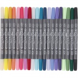 Colortime Dual-Filzstifte, Strichstärke 2,3+3,6 mm, Zusätzliche Farben, 20 Stk/ 1 Pck