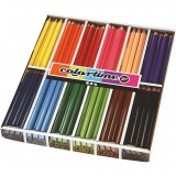 Colortime Buntstifte, L 17,45 cm, Mine 5 mm, JUMBO, Sortierte Farben, 12x12 Stk/ 1 Pck