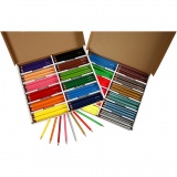 Colortime Buntstifte, L 17,45 cm, Mine 5 mm, JUMBO, Sortierte Farben, 12x12 Stk/ 1 Pck