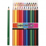 Colortime Buntstifte, L 17,45 cm, Mine 5 mm, JUMBO, Sortierte Farben, 12 Stk/ 1 Pck