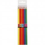 Colortime Buntstifte, L 17,45 cm, Mine 3 mm, Neonfarben, 6 Stk/ 1 Pck