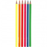 Colortime Buntstifte, L 17,45 cm, Mine 3 mm, Neonfarben, 6 Stk/ 1 Pck