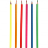 Colortime Buntstifte, L 17,45 cm, Mine 3 mm, Neonfarben, 6 Stk/ 1 Pck