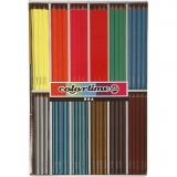 Colortime Buntstifte, L 17,45 cm, Mine 3 mm, Metallic-Farben, Neonfarben, 144 Stk/ 1 Pck